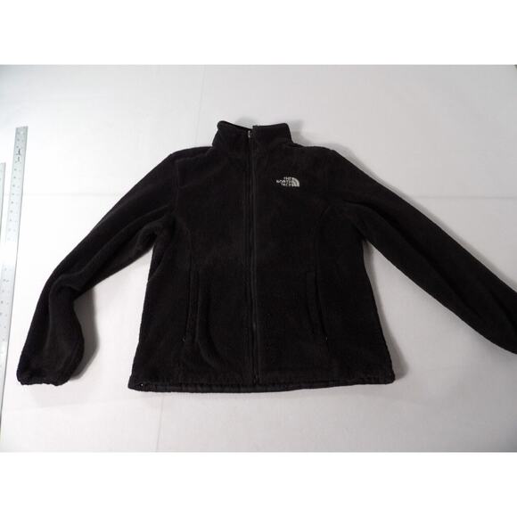 The North Face Fuzzy Fleece Black Womens Small FLAW READ Full Zip - Picture 8 of 11